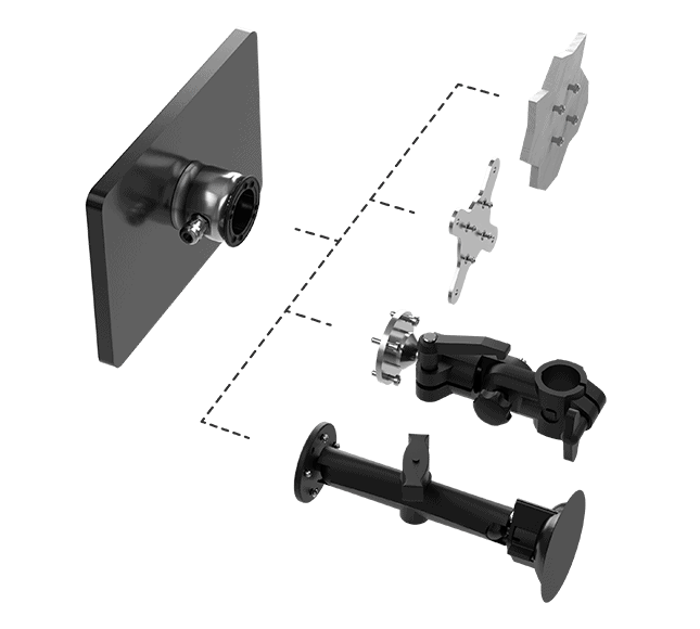 その他 HI-MOUNT HK-704M HMI mounting with multipurpose bracket for JSmart 705,707,710 | EXOR
